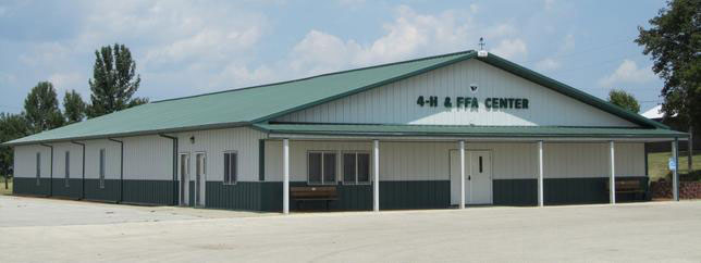 Outside of the 4-H / FFA Center Rental building.